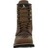 Rocky MonoCrepe 8in Steel Toe Western Boot, CHOCOLATE, M, Size 8 RKW0437